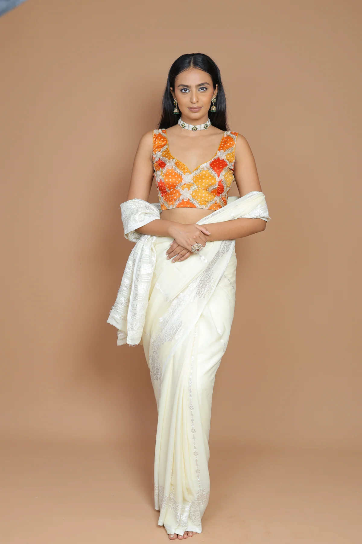 Handwoven Crepe Georgette Saree